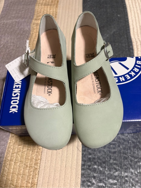 Birkenstock Shoes - Birkenstock Women’s Mary Jane Flats in Light Sage
